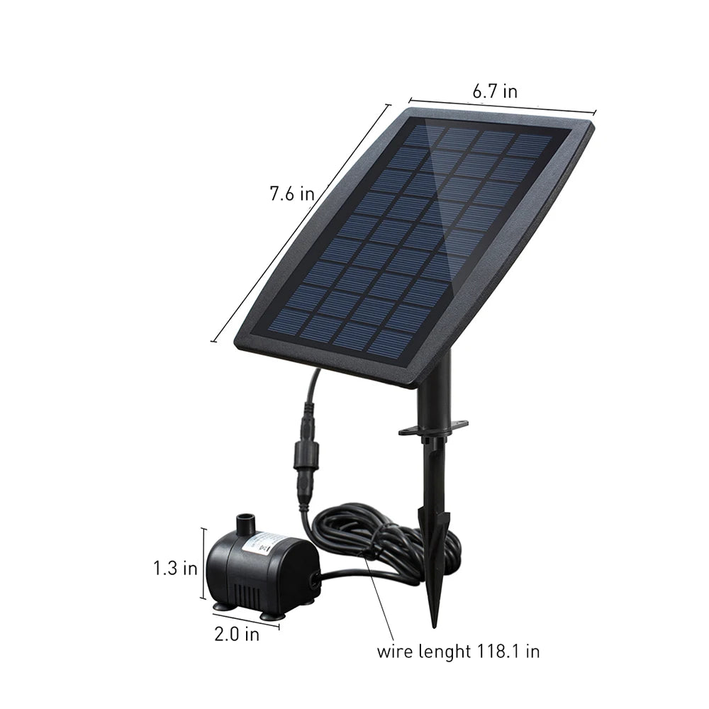 Solar Power Panel Landscape Pool Garden Fountains Pluggable Solar Power Decorative Fountain 9V 2.5W  Garden Fountains