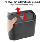 1L Car Interior Storage Case Trash Garbage Box Door Bin Push Can Mini Tray Dustbin Seat Clip Stand Holder Automotive Accessories
