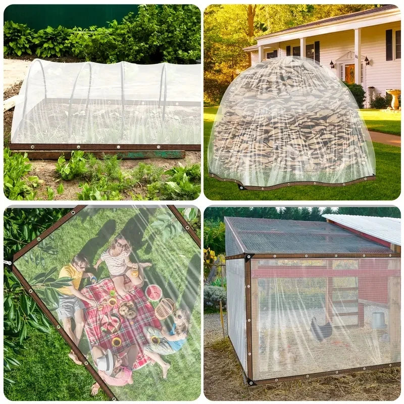 Transparent waterproof cloth, wind-proof oil cloth, rain-proof plastic cloth, plant cold-proof film insulation tarpaulin
