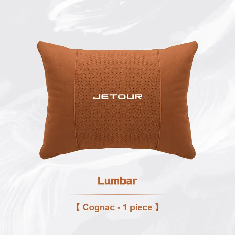 For CHERY JETOUR t2 t3 X70 X70S X70M X90 PLUS X95 Car Headrest Lumbar Support Seat Neck Pillow Breathable Suede Pillow Accessory