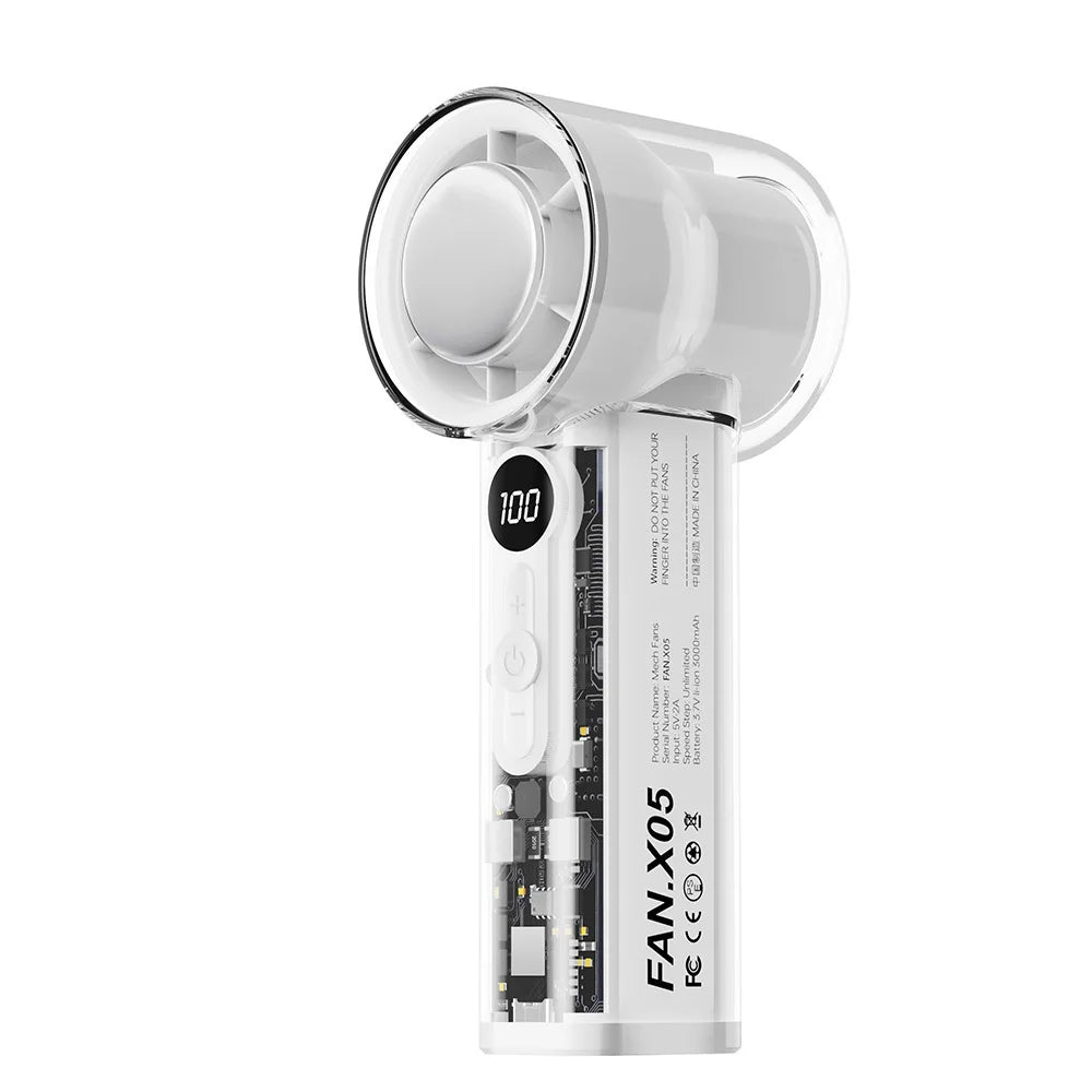 Outdoor Portable Handheld Fan Mini Cooling Rechargeable High capacity