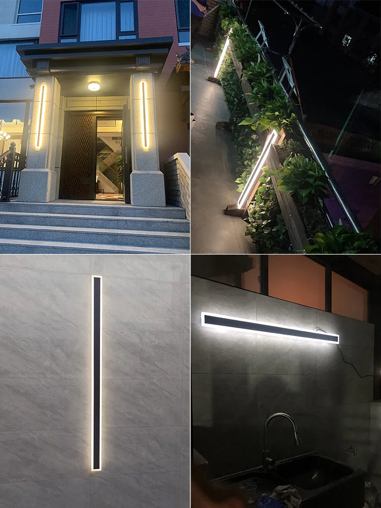 Outdoor LED Wall Lamp - Long, IP65 Waterproof, for Garden, Balcony, Entrance, Staircase | AlluCanFind