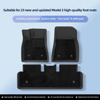 For Tesla Model 3 Highland Floor Mats 2024 Car Accessories TPE Waterproof Foot Pad Front Rear Trunk Mat Rear Seat Backrest Pad