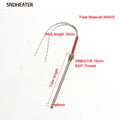 SNDHEATER 1pc Threaded Cartridge Heater 304 Stainless steel Heating Rod DN6 G1/8 10mm BSP Thread 6x50-200mm Tube 12V/24V/36V/48V