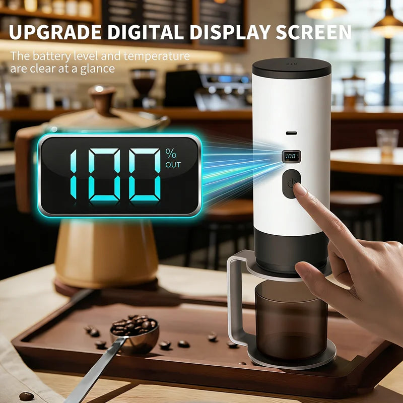 Portable 3-in-1 Wireless Electric Espresso Coffee Machine for Car Home Camping - Capsule Powder Travel Coffee Maker