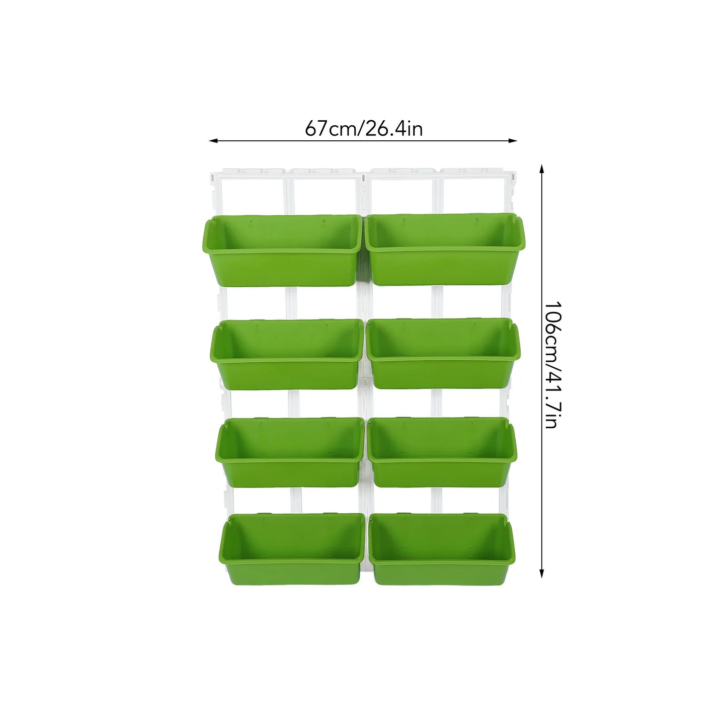 Vertical Garden Bed Vertical Wall Planter PP ABS Wall Mounted Hanging Raised Flower Beds for Balcony Patio Fence Porch Gardening