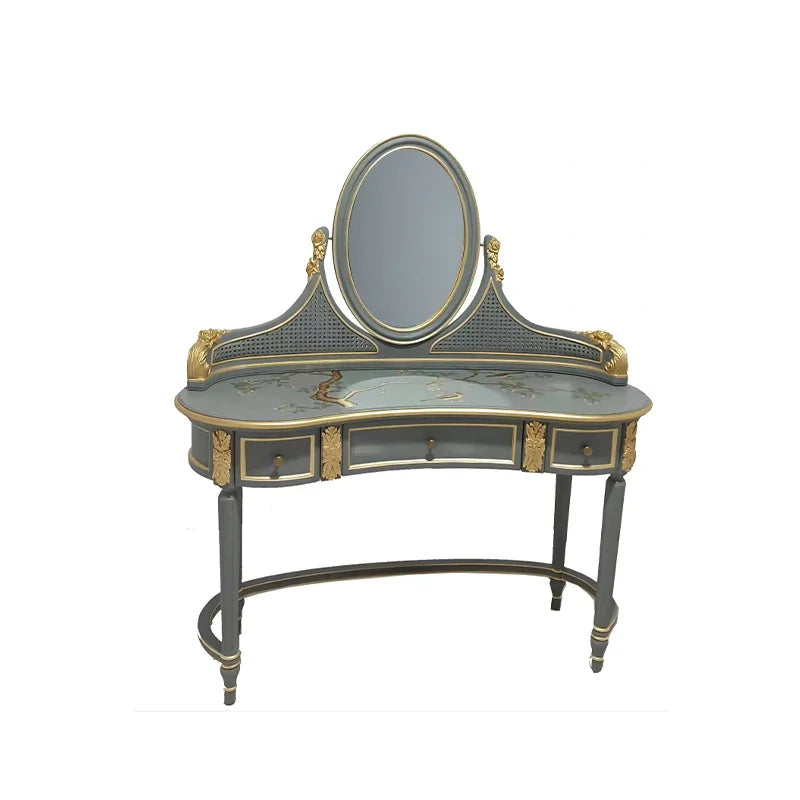Makeup Storage Dressing Table Mirror Set Modern Vanity Dressers Drawers Home Luxury Penteadeira Quarto Bedroom Furniture