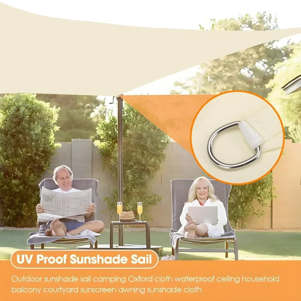 Waterproof Sun Shade Sail Rectangle Square Triangle Garden Sun Shelter UV Block Pool Shade Cloth Canopy Camping Hiking Tents
