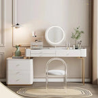 Modern Storage Vanity Table Living Rooms Beige Organizer Makeup Dresser Luxury Space Saving Coiffeuse Chambre Bedroom Furniture