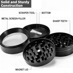 2.5" 63MM Dry Herb Grinder Metal 4-layer Tobacco Grinder Spice Miller Crusher Zinc Alloy Smoke Accessories