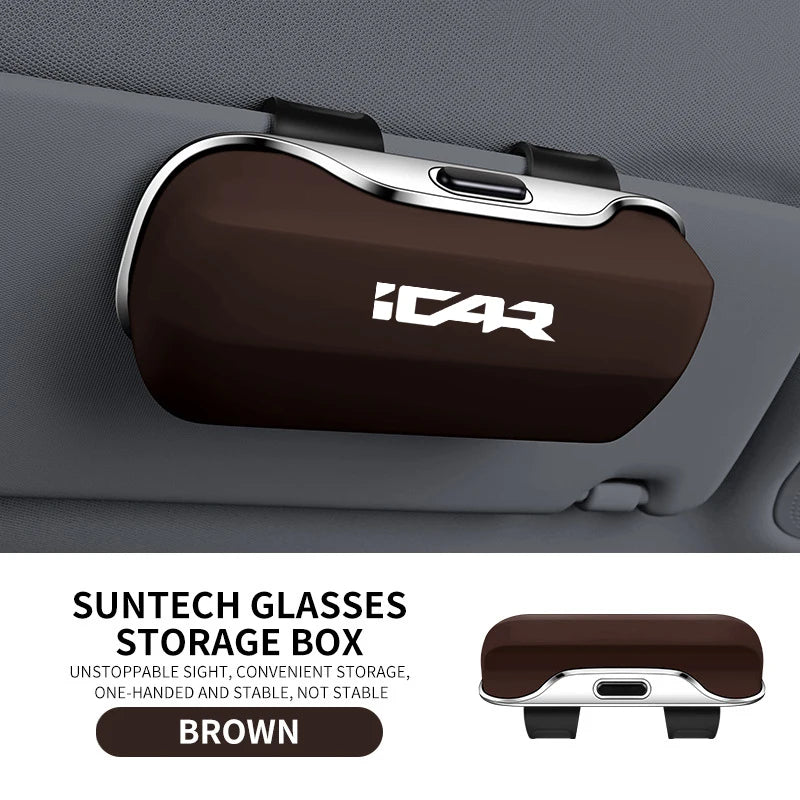 Chery Icar 03 V23 03t Jaecoo 6 Ik122t 2025 Accessories Car Visor Sunglasses Car Glasses Case Glasses Holder Clip Box