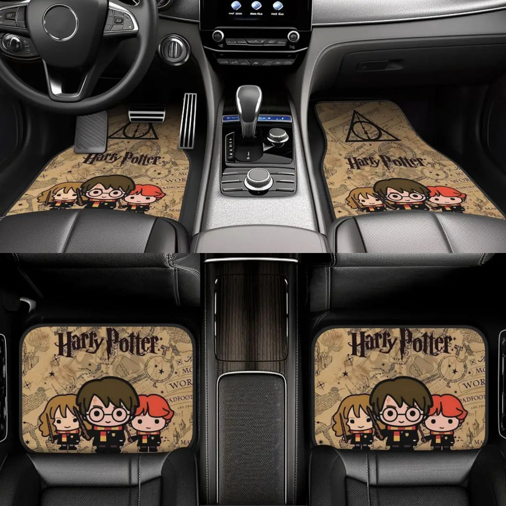 Harrys Potters Automotive Floor Mats for Cars Universal Fit Full Set Car Floor Mats Non-Slip for SUV Truck
