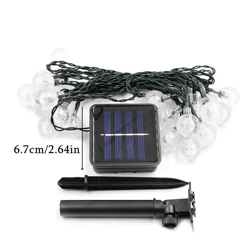 Outdoor LED Crystal Globe Light Solar Fairy Light Garden Light 5/7/12m Solar String Light for Christmas Wedding Party Decoration