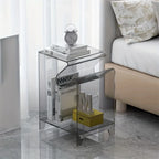 Creative acrylic side table, light luxury and stylish bedroom bedside table, suitable for bedroom and living room