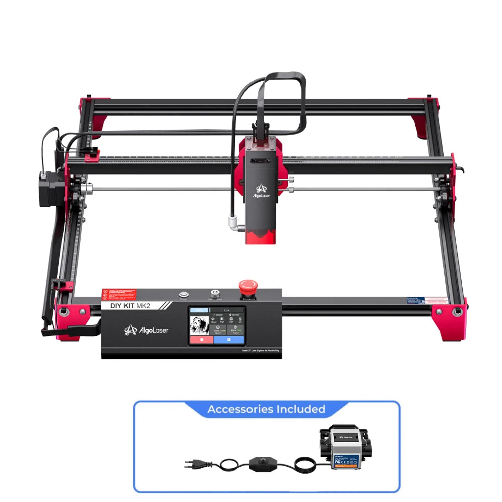 AlgoLaser Laser Engraver DIY KIT MK2 10000mW, Laser Cutter with 3.5" Touch Screen and AlgoOS High Precision Laser Engraving Tool