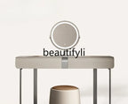 CC Italian minimalist dresser light luxury rock slab leather makeup table modern minimalist high-end sense