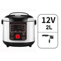 12V 24V Mini Rice Cooker Car Truck Soup Porridge Cooking Machine Food Steamer Electric Heating Lunch Box Meal Heater Warmer 2L