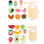 Simulation Kitchen Pretend Toy Wooden Classic Game Educational Toy For Children Kids Gift Cutting Fruit Vegetable Food Set