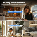 Moes Tuya WiFi Indoor Smart Camera 8MP Dual Screen Lens 2.4G/5G Infrared Night Vision Motion Detection Auto Track Two-Way Audio