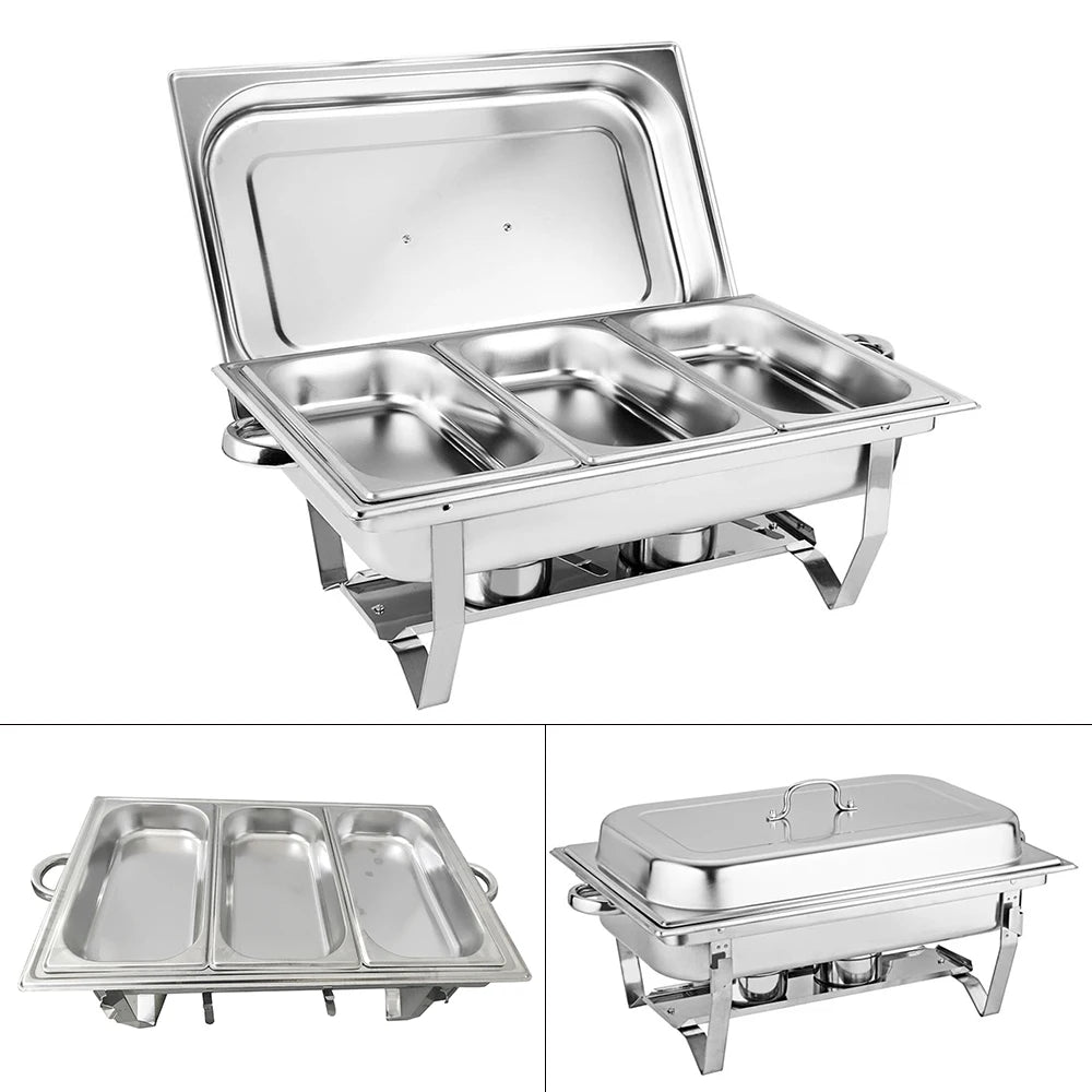 Stainless Steel Tableware Set Folding 3-Frame Dining Stove 4KG