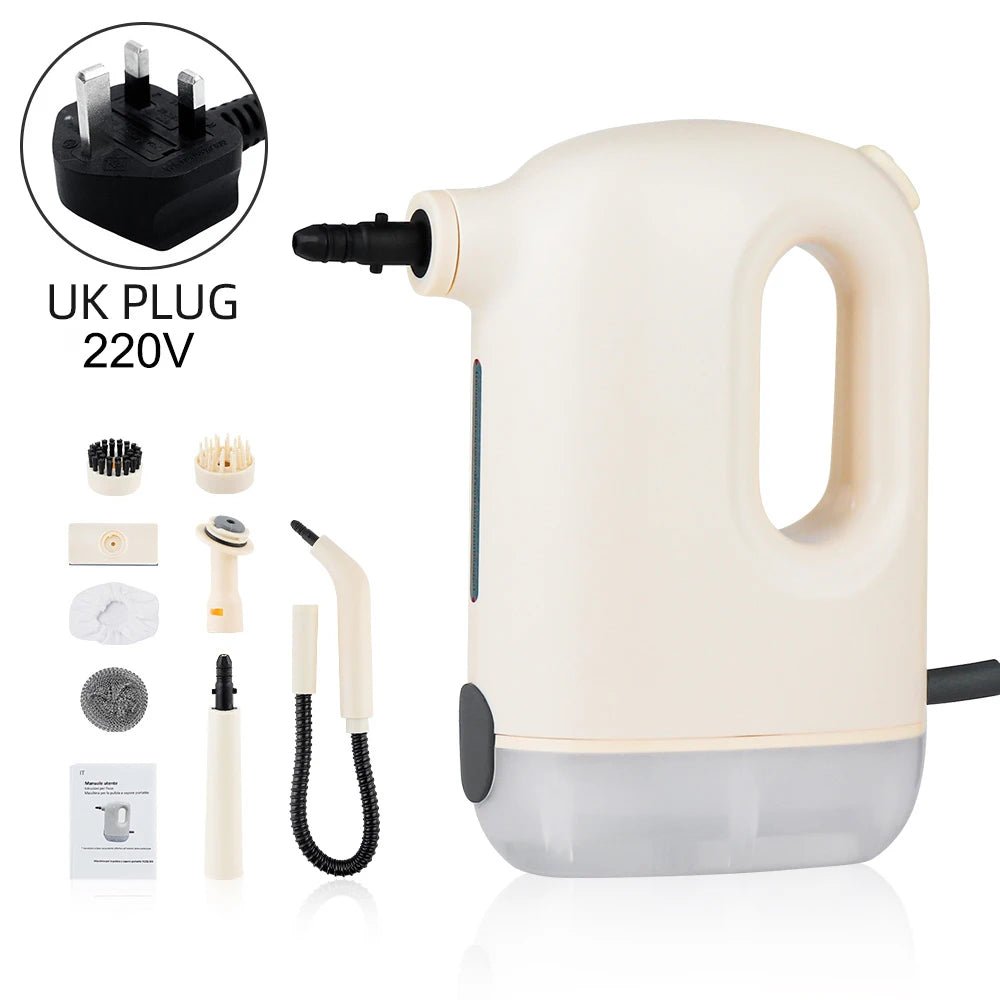 1200W Hand-held Steam Cleaner High Temperature Pressurized Steam Cleaning Air Conditioning Kitchen Hood Car Electric Cleaner