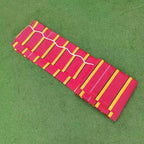 Retractable Patio Awning Replacement Fabric Cloth, Durable Exterior Sunshade, Canopy Cloth, Red and Orange Strips, RV Blind, 10