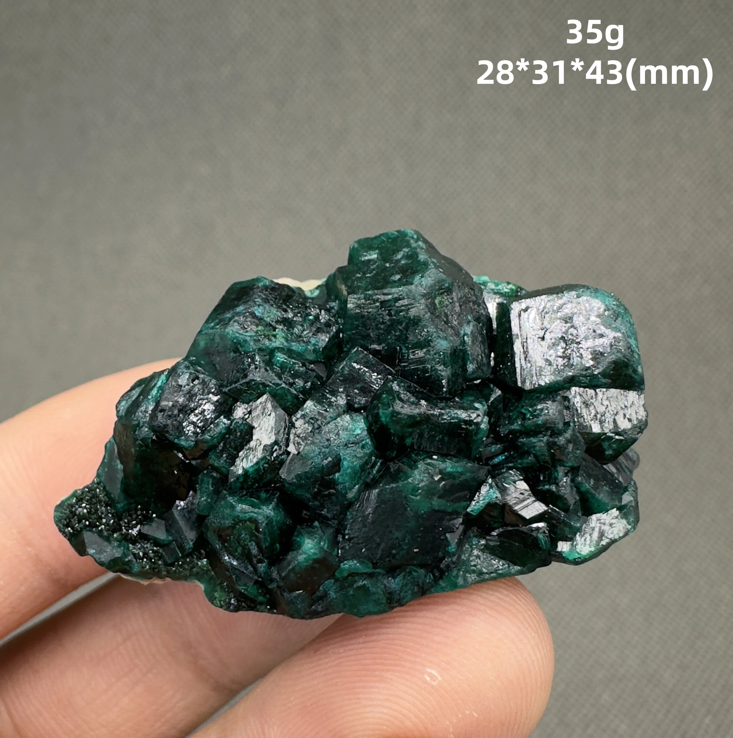Natural Congo green Dioptase Mineral specimen + healing quartz crystals and stones rock gemstone