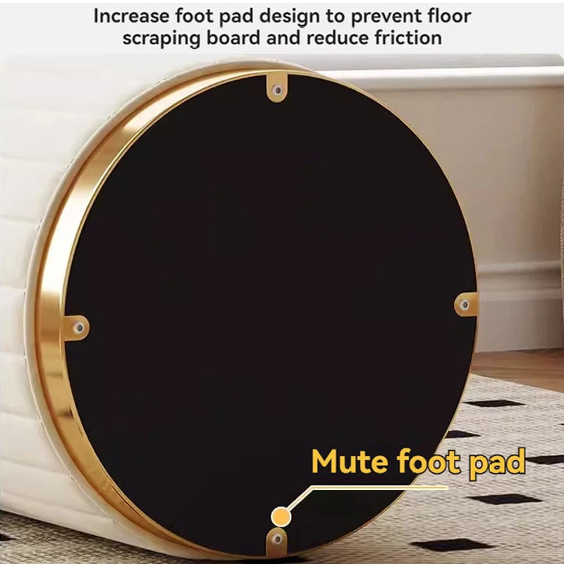 Light Luxury Dressing Stool Soft Bag Master Bedroom Modern and Simple Internet Red Stool Female Dressing Table Stool Round Stool
