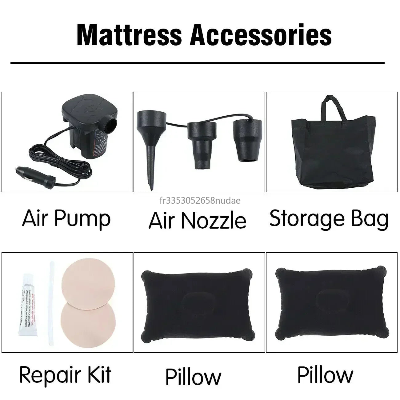 Car Inflatable Bed for Car Travel, Air Mattress Back Seat Use, Camping Sleep Rest