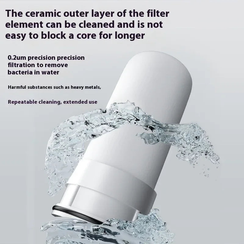 Kitchen Faucet Water Filter 3-Stage Anti-Splash Chlorine Removal Lead-Free Cartridge Easy Install for Home Sink
