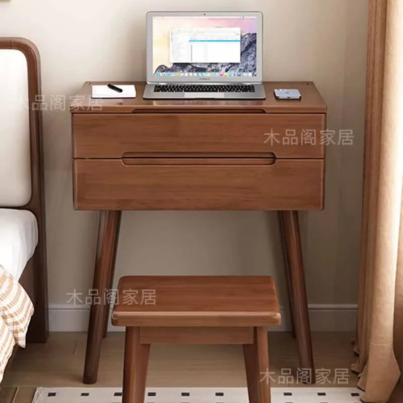 Luxury Wooden Dresser Makeup Cabinet Bedroom Mirrors Vanity Desk Dresser Drawer Nordic Princess Penteadeira Unique Furniture