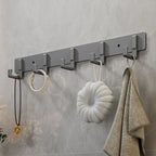 Kitchen Space Aluminum Punch-Free Hooks Are Easy to Install Kitchen Utensils Storage Hooks Bathroom Bathrobe Towel Hangers
