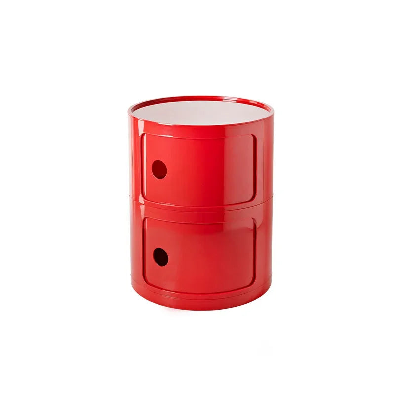 Creative Bedroom Bedside Table Modern Minimalist Round Storage Small Cabinet Large Capacity Plastic Side Cabinet