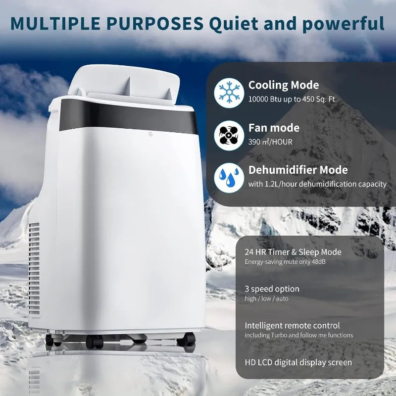Jojoka Portable Air Conditioner with Remote Control, 10000 BTU Portabl