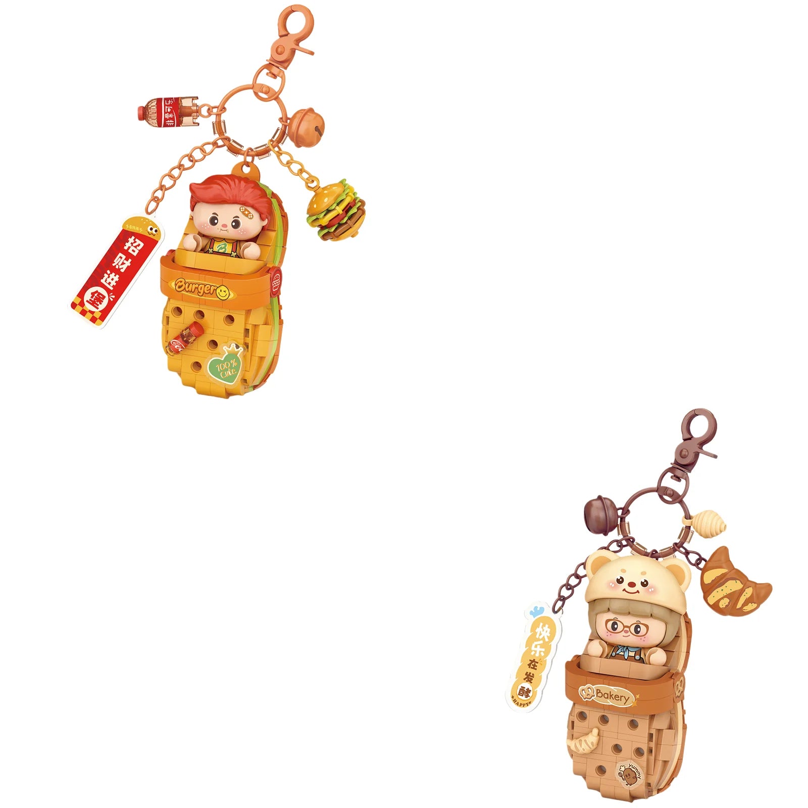 LOZ Panda Big Head Shoes Keychain Model Assembly Toy Home Creative Ornament Building Blocks Set Boys and Girls Birthday Gift