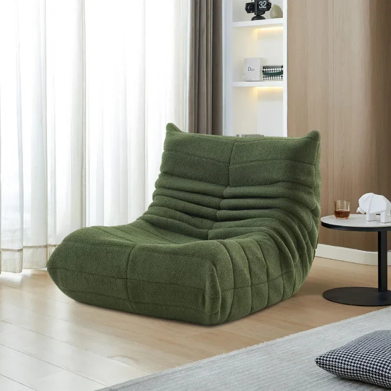 Anajqaqia Lazy Sofa Lamb Fleece Green Pink