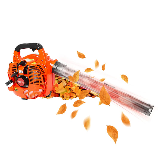 Gas Powered Air Blower 2 Stroke Engine 25.4CC 275.45CFM Air Volume 0.65L Oil Tank Powerful Wind Snow Blower Handheld Leaf Blower