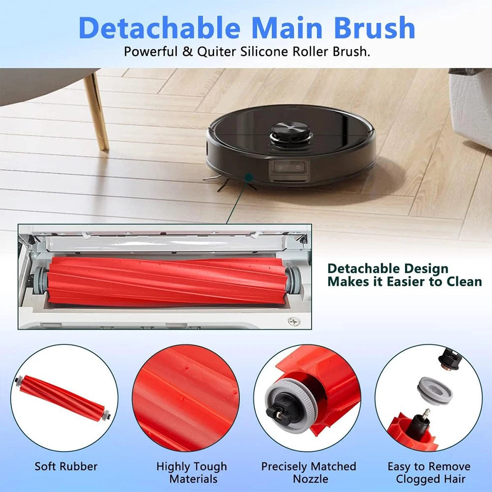 Main Brush Hepa Filter Mop Pad Spare Parts For Roborock S7 S70 S7Max T7S T7S Plus, Robot Vacuum Cleaner Accessories