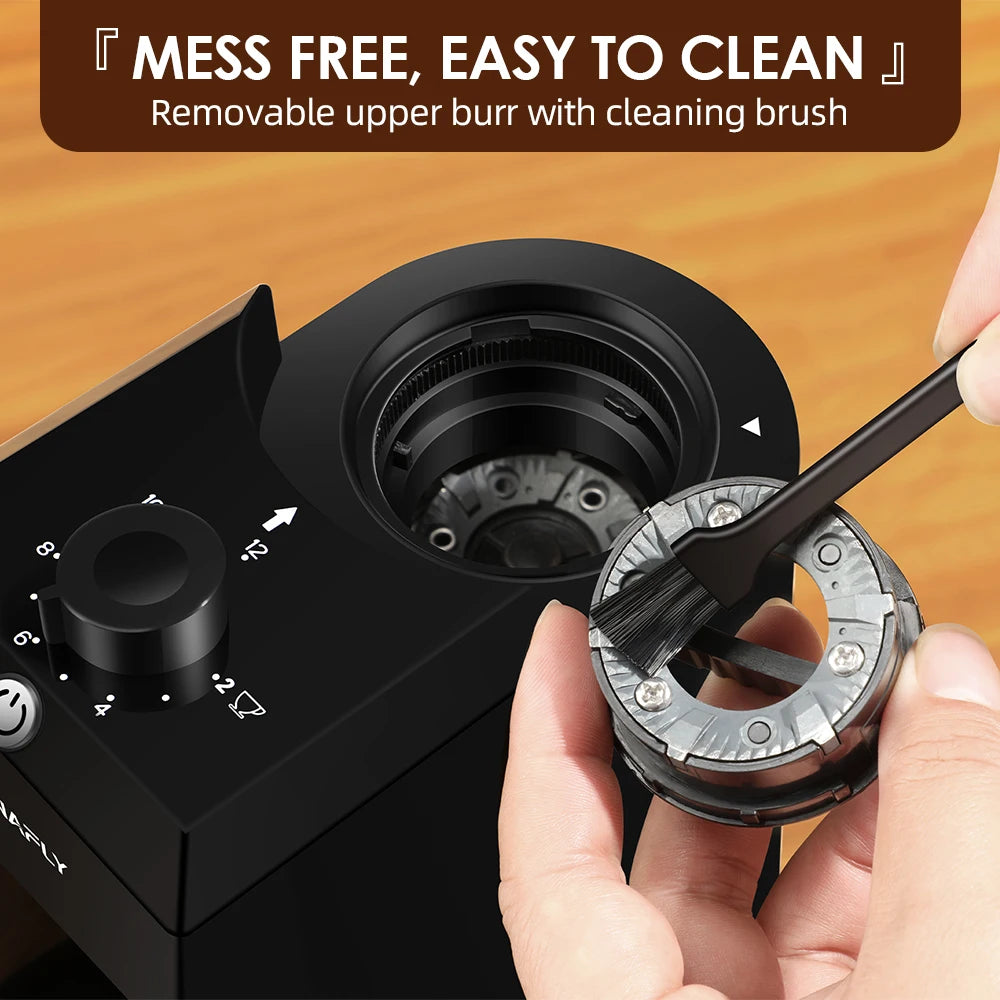 Electric Burr Mill Coffee Grinder Automatic Coffee Bean Grinding With 28 Grind Settings For Espresso French Press Drip 2-12 Cup
