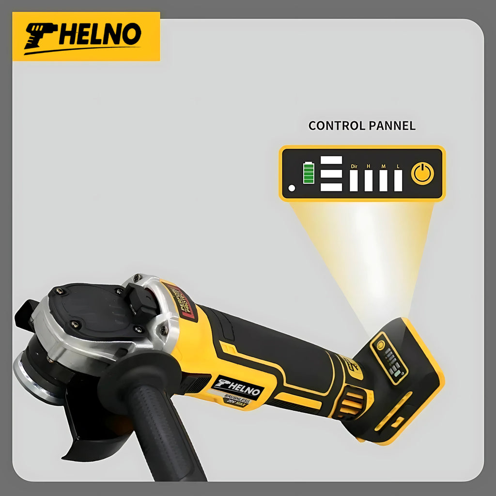 HELNO 125mm flat head angle grinder bare machine tool cutting machine 18V lithium battery brushless tools