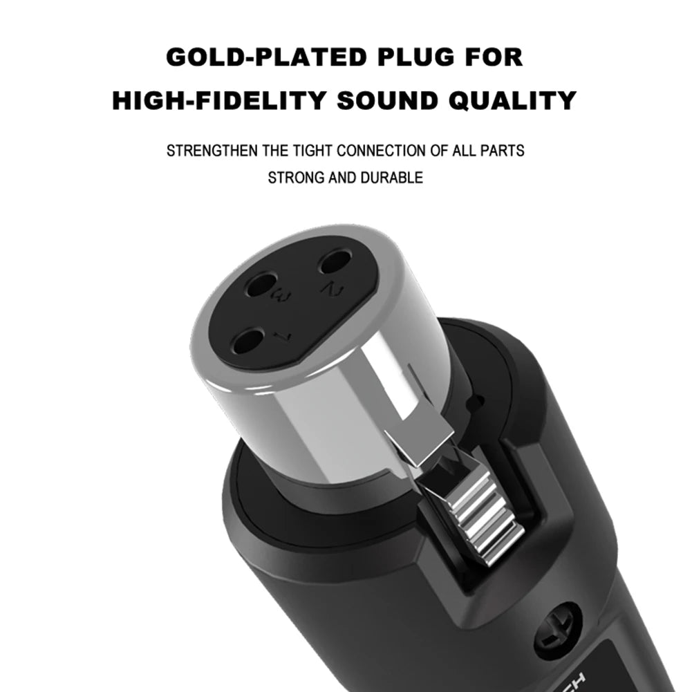 Professional Microphone Wireless Converter XLR Transmitter Receiver For Dynamic/Condenser Mic Guitar Audio Mixer PA System