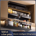 Kitchen Hanging Cabinet Electric Lifting Basket Intelligent Voice Touch Pull-Down Vertical Automatic Lifting Seasoning Basket