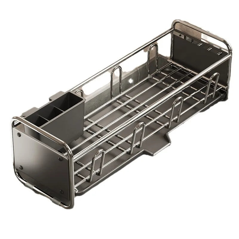 Kitchen Sink Side Dish Rack, Multifunctional Drainage Holder for Bowls Plates Cups Chopsticks, Storage Organizer,for Kitchen Use