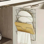Kitchen Organizer Rack Wall Hanging Pot Cover Rack Five-Layer Pot Lid Metal Rust-Free Multifunctional Rack Pot Lid Storage Rack