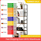 JHK 5 Tier Bookcase Bookshelf Modern Book Case For Books Corner Storage Organizer for Bedroom Home Office Kitchen Living Room