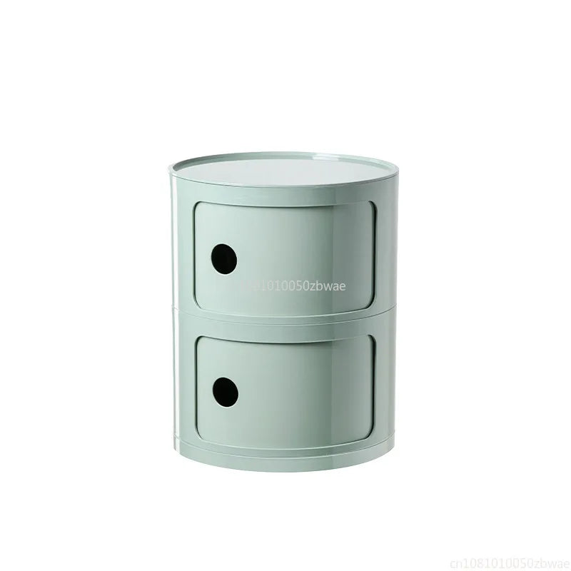 Nightstands Modular Bedside Table Round Large-capacity Storage Bedside Small Cabinet Bedroom Simple Storage Narrow Side Cabinet