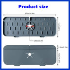 Kitchen Silicone Faucet Mat Water Ripples Faucet Water Catcher Mat Large Sink Splash Pad Countertop Protector Bathroom Gadgets