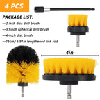 Electric Scrubber Grill Brush Kit 2/3.5/4'' Power Cleaning Brush for Car Bathroom Floor, Tub Shower Grout Nylon Attachments