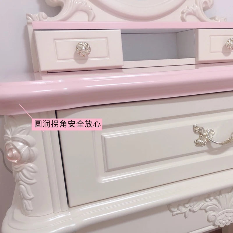 Indoor furniture Dresser Small 40/45/50/60cm Home Girls Bedroom Mini Narrow European Princess Powder Makeup Table