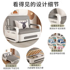 Sofa Bed Folding Dual-purpose 2024 New Single Bed Living Room Multi-functional Modern Simple Small Apartment Retractable Bed